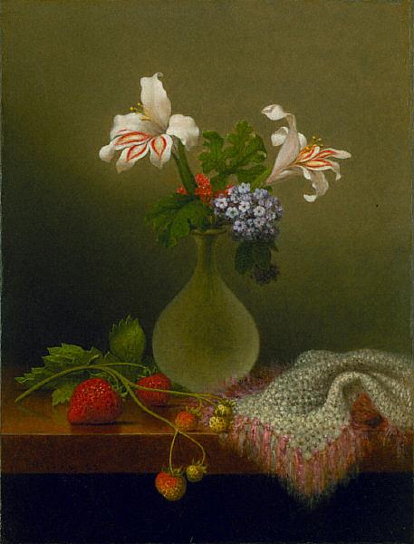 Martin Johnson Heade A Vase of Corn Lilies and Heliotrope France oil painting art